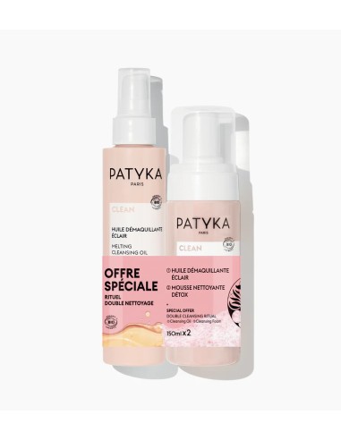 DUO Aceite Desmaquillante+Espuma Limpiadora Detox Clean PATYKA (200ml+150ml)